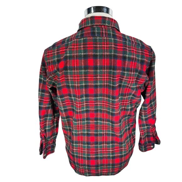 Vintage Pendleton Flannel Shirt Mens Large Red Wool Christie Tartan USA 90s - Picture 5 of 10